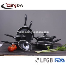 10 pcs pressionado panelas de cozinha rosa e panelas conjunto